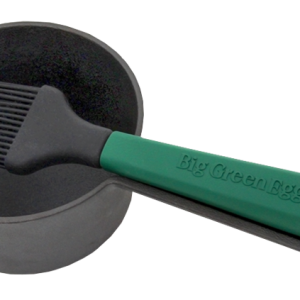 CI SAUCE POT W/ BASTING BRUSH CAST IRON