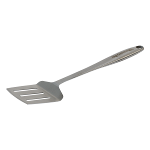 Big Green Egg Stainless Steel Spatula in gebruik op de grill