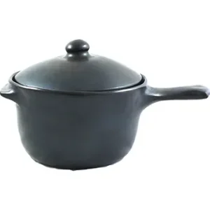 Casserole met Handvat Black Pottery – Handgemaakte casserole