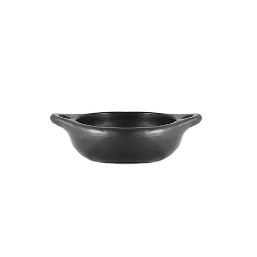 Ronde Ovenschotel Kamado Teppanyaki – Handgemaakt Black Pottery