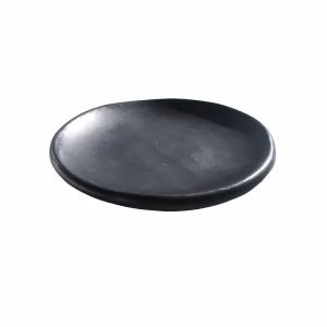 Mini Platte Bord Black Pottery – Handgemaakt en hittebestendig